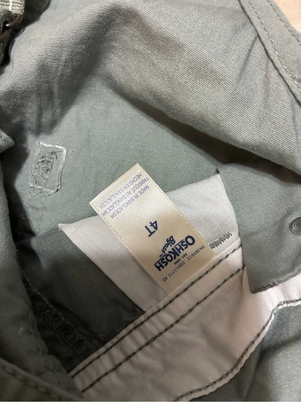 OshKosh B'gosh Light Green Short bibs